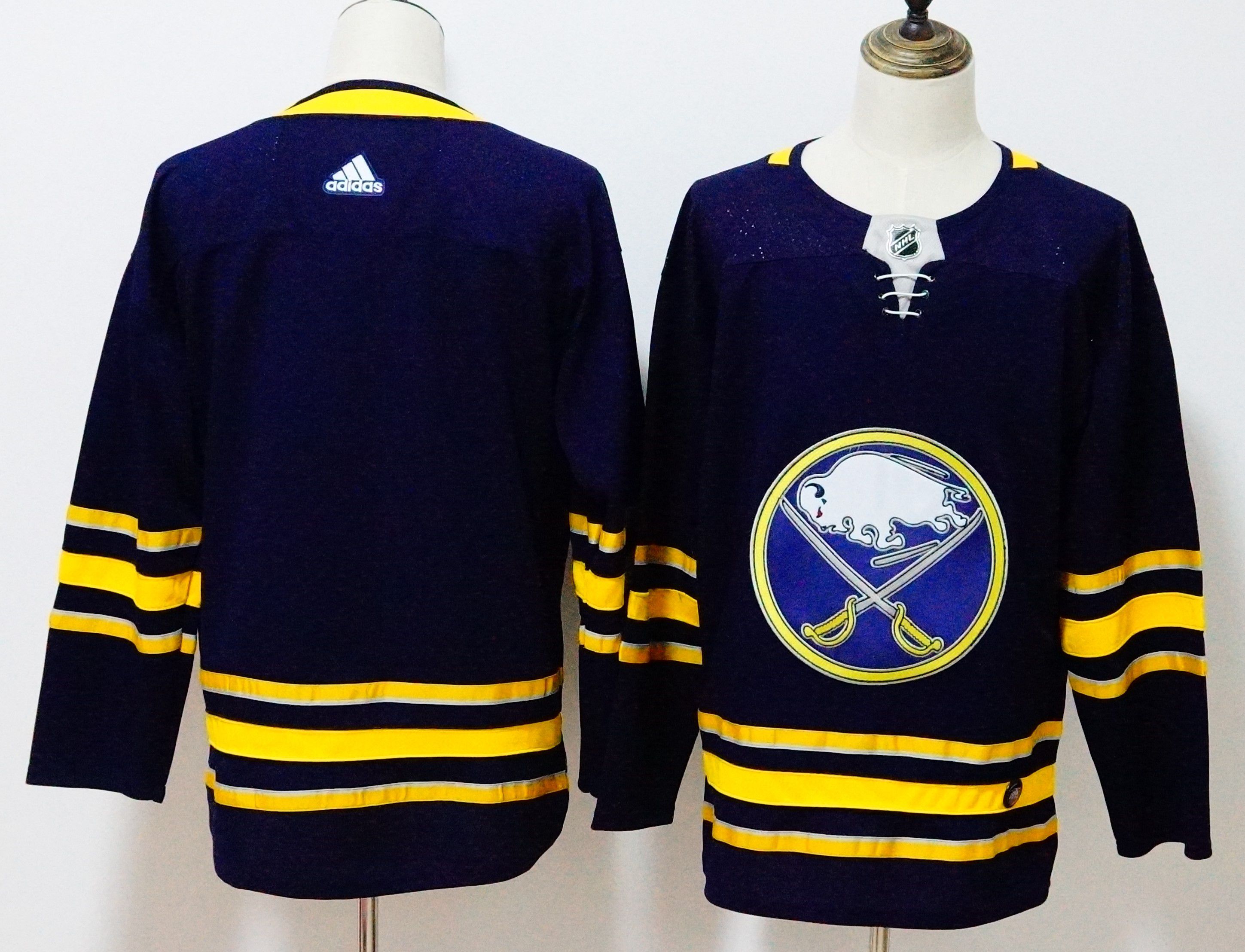 Men Buffalo Sabres Blank Blue Hockey Stitched Adidas NHL Jerseys->vancouver canucks->NHL Jersey